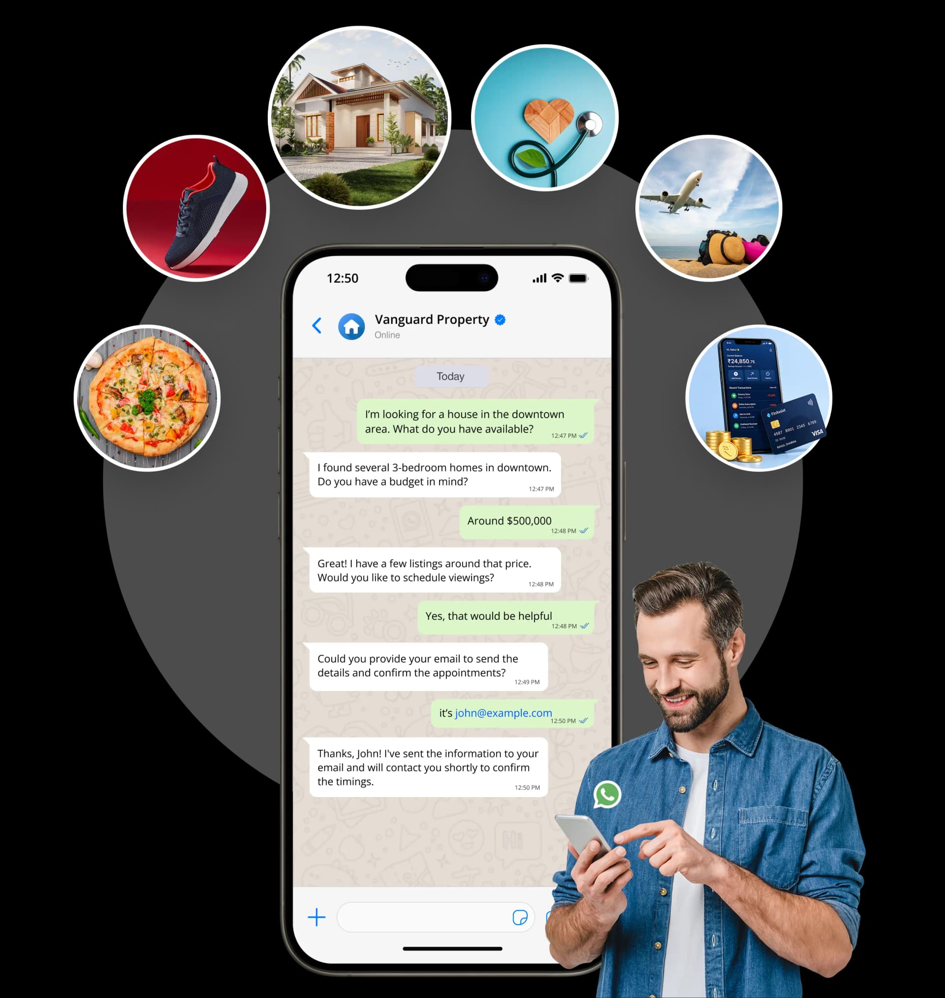 Chronox AI WhatsApp chatbot for real estate inquiries and lead generation.